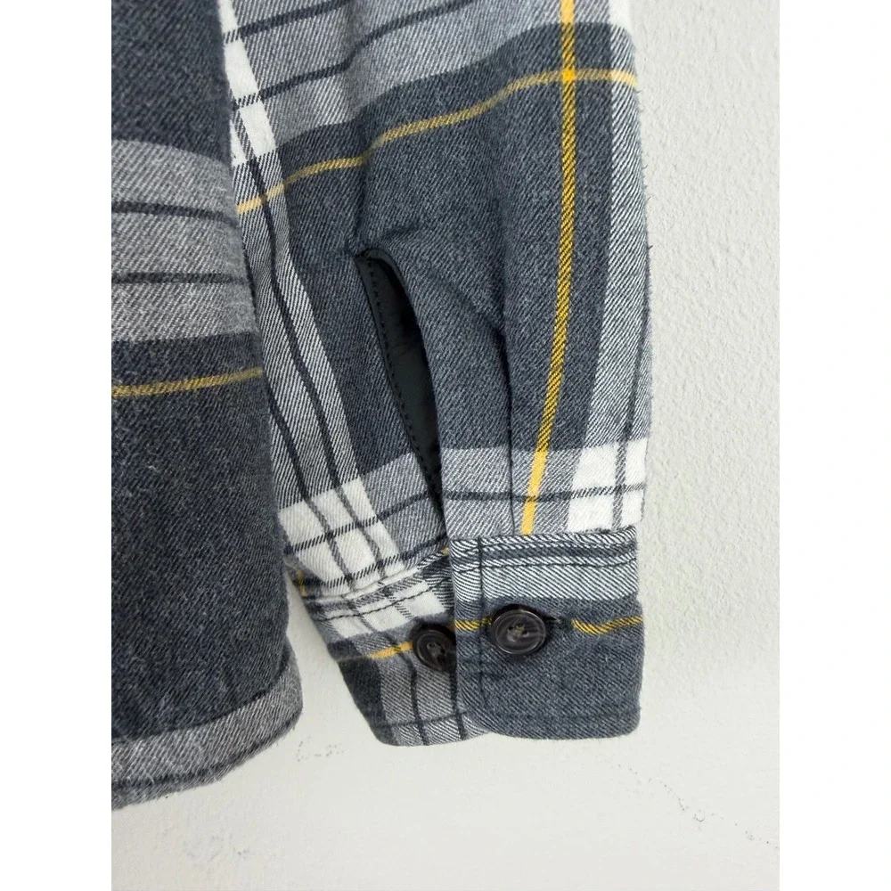 The North Face Campshire Shirt Jacket Mens Medium Plaid Flannel Sherpa Shacket